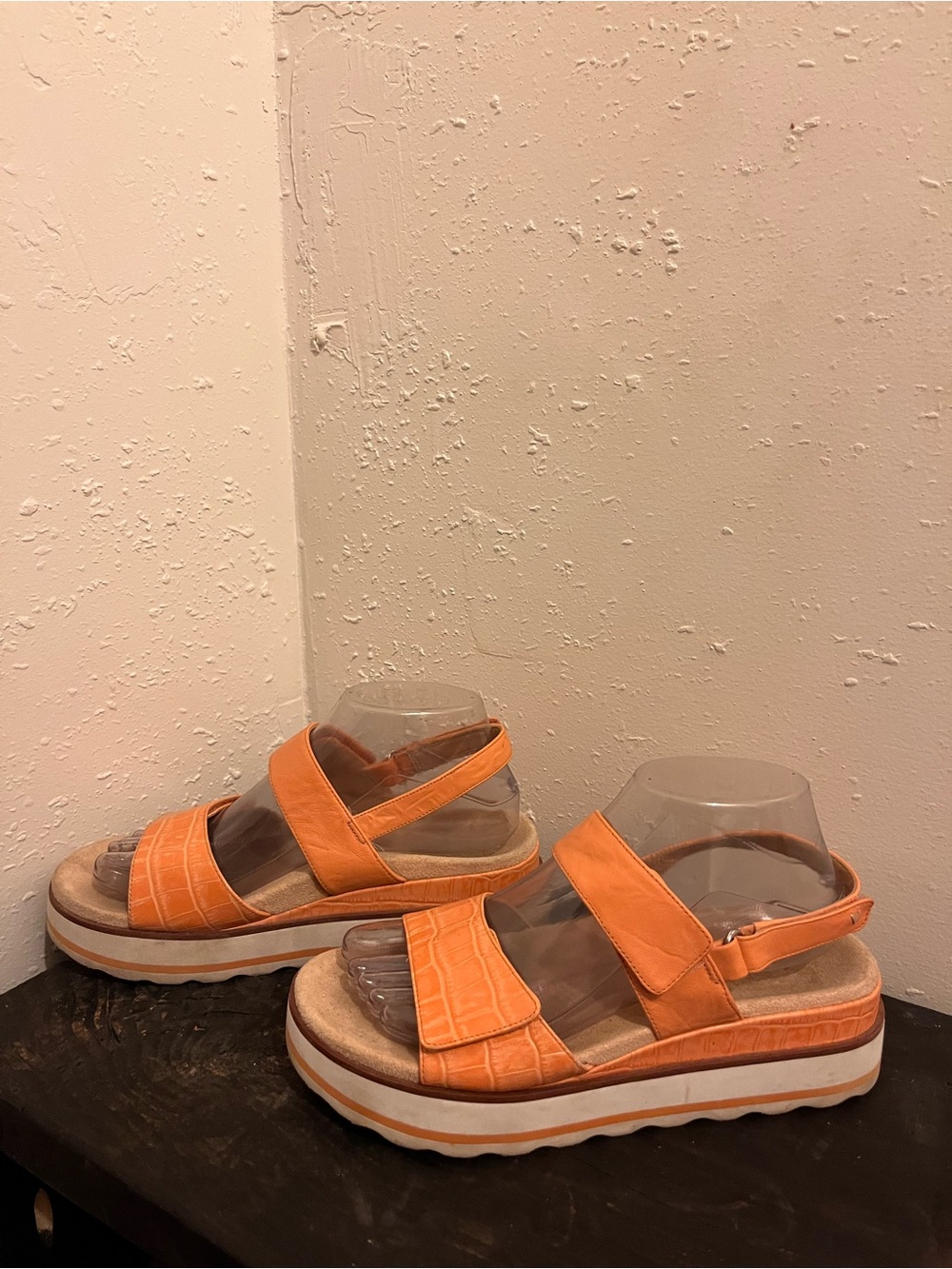 Vionic Brielle Coral Croc Platform Strappy Summer Sandals Women’s Size 7